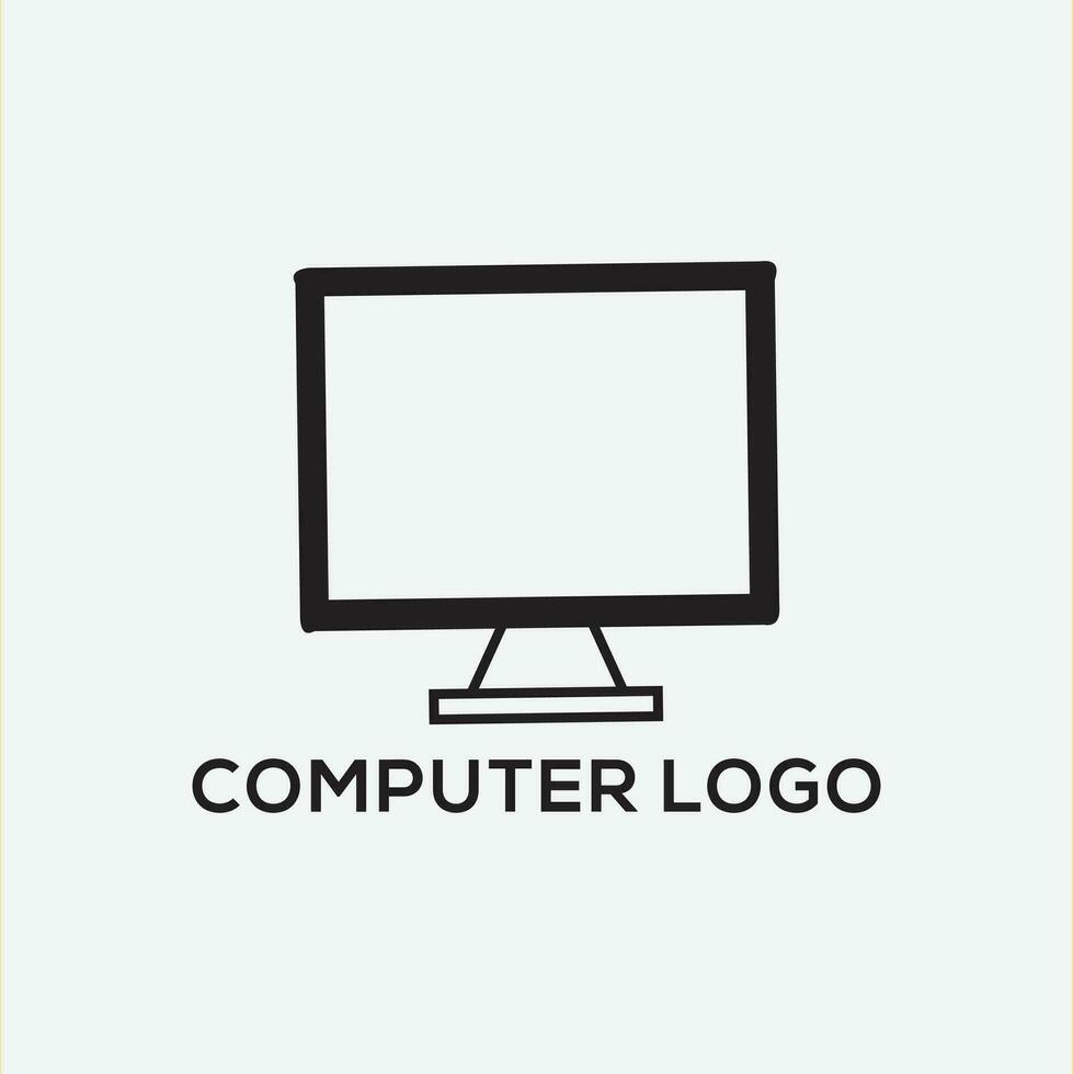 computer logo design vector