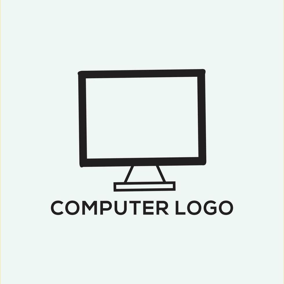 diseño de logotipo de computadora vector