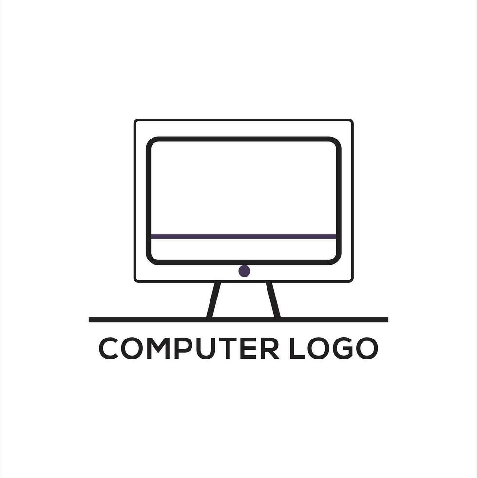 diseño de logotipo de computadora vector