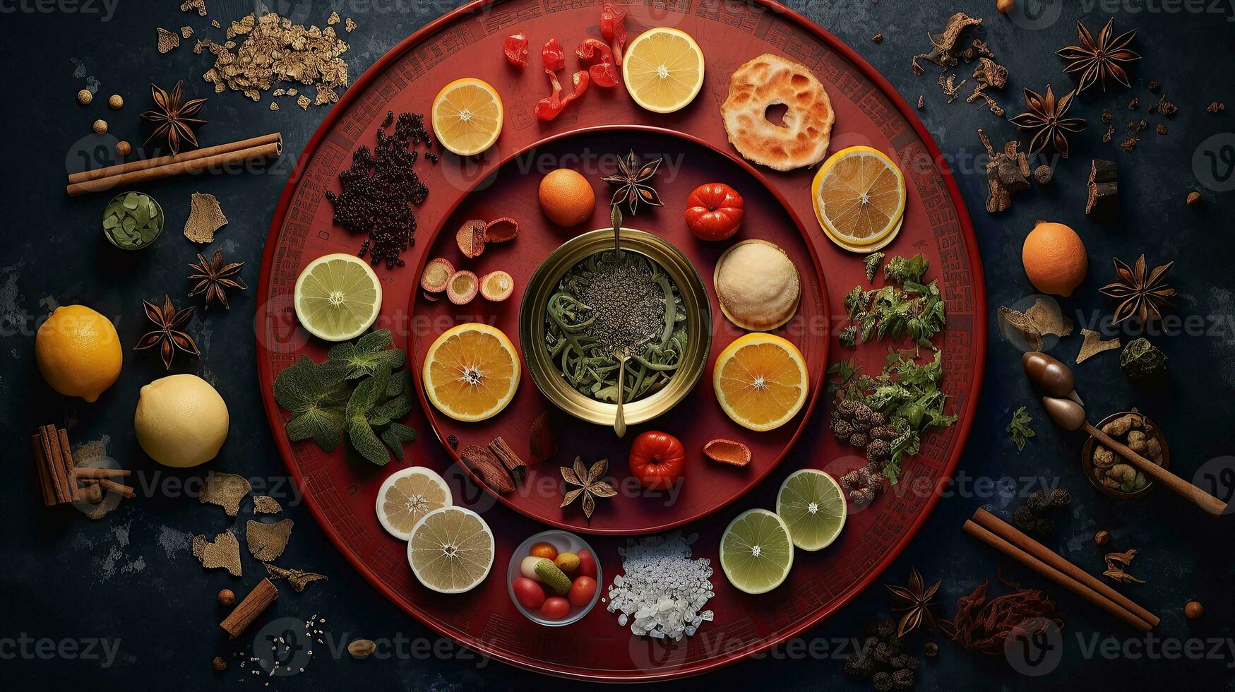 AI generated Chinese New Year and the Ancient Lunar Cycle Generative AI photo