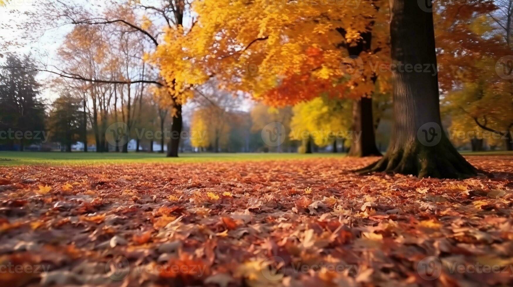 AI generated Beautiful autumn landscape with Generative AI photo