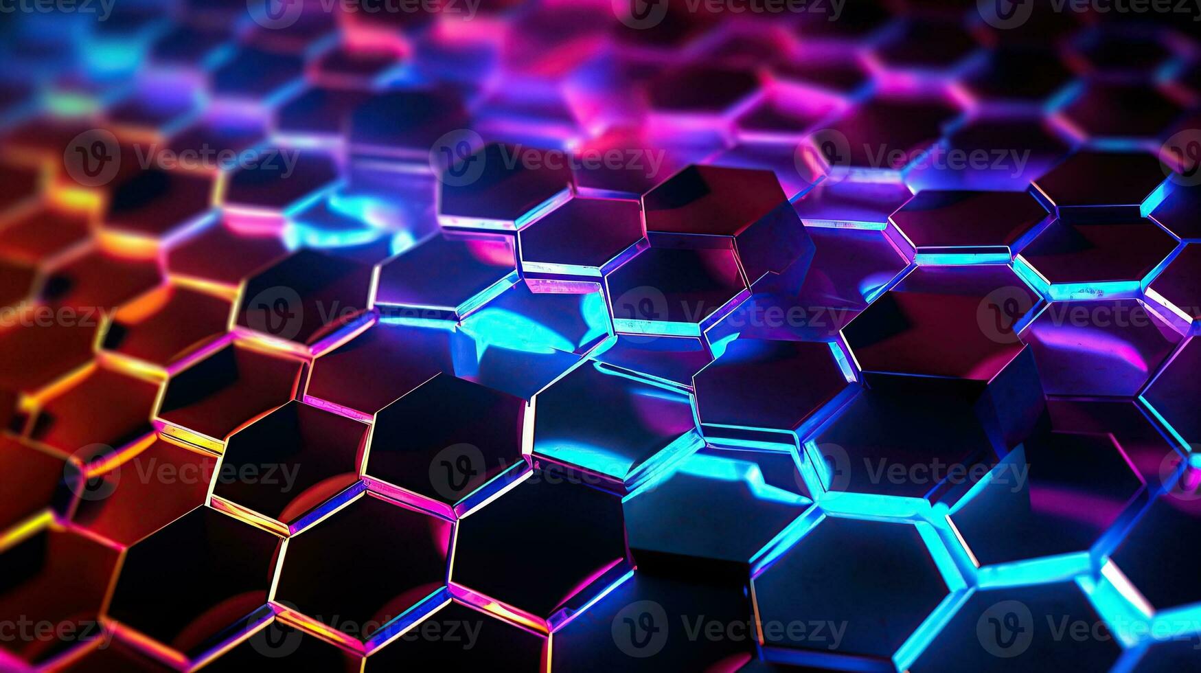 AI generated Hexagon with hexagon background Generative AI photo