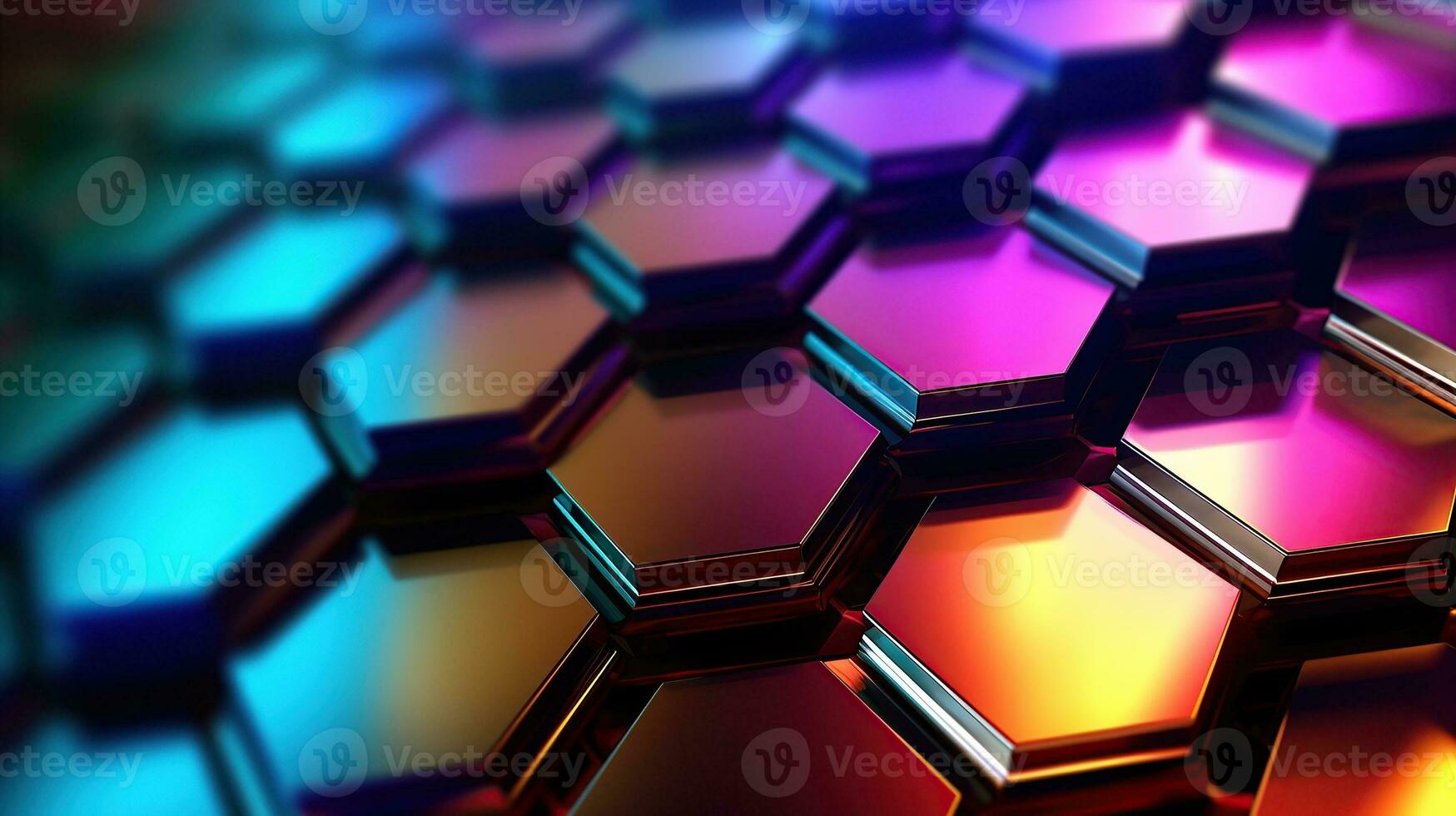 AI generated Hexagon with hexagon background Generative AI photo