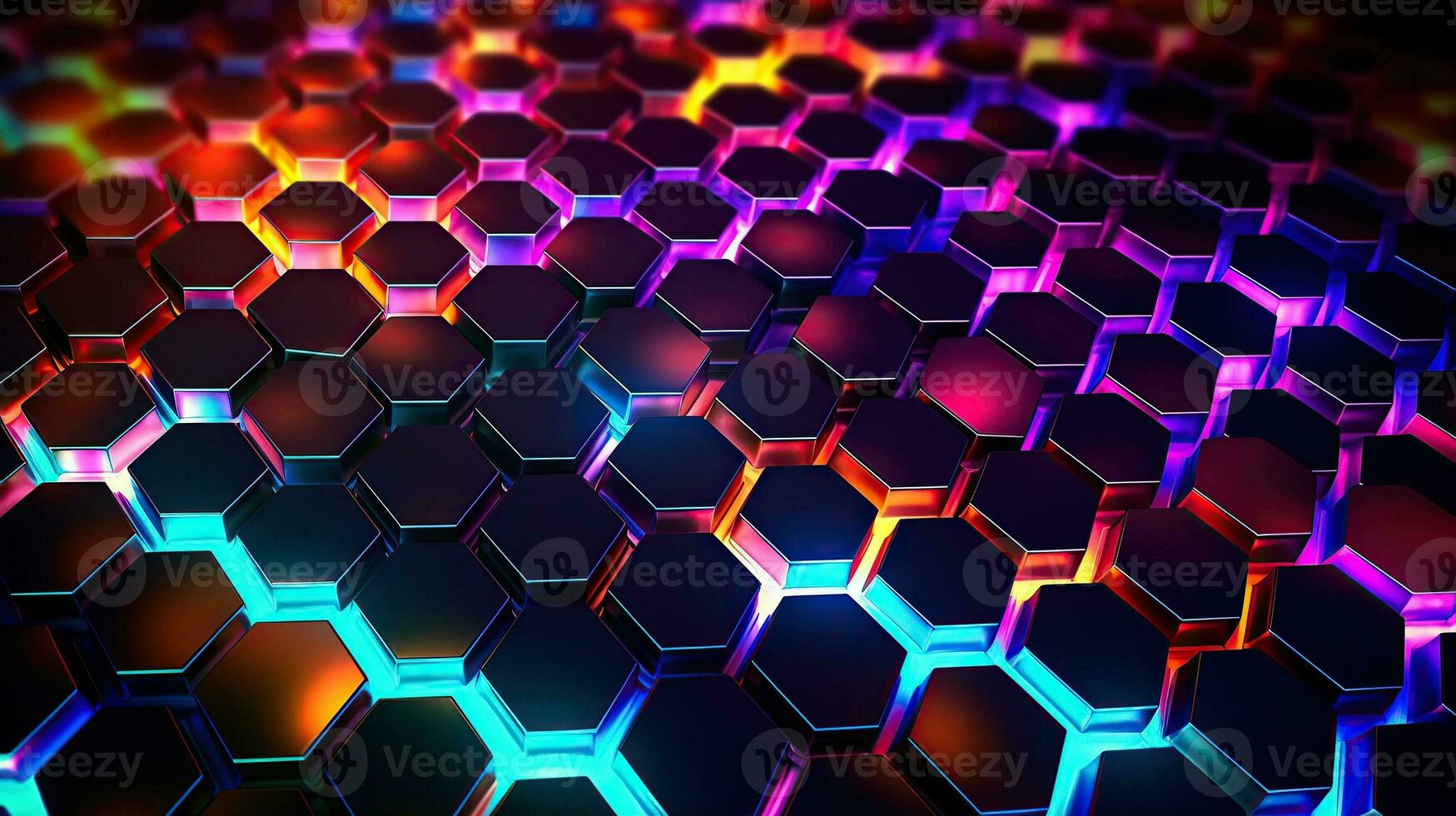 AI generated Hexagon with hexagon background Generative AI photo