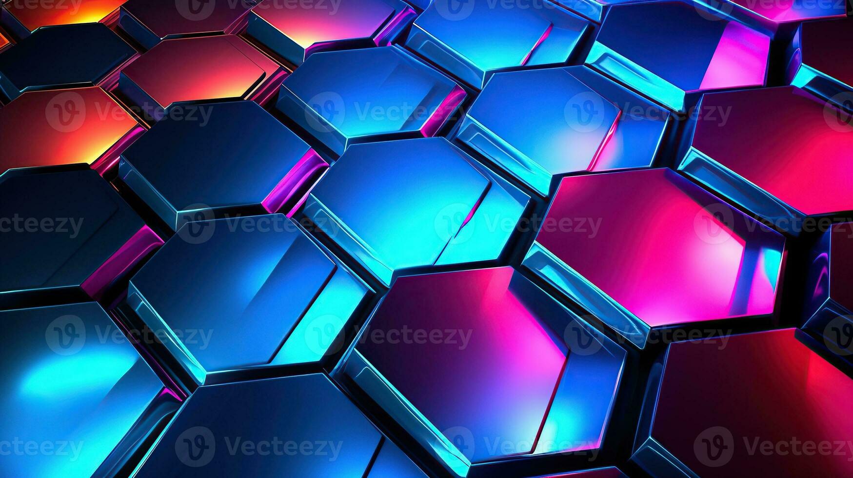 AI generated Hexagon with hexagon background Generative AI photo