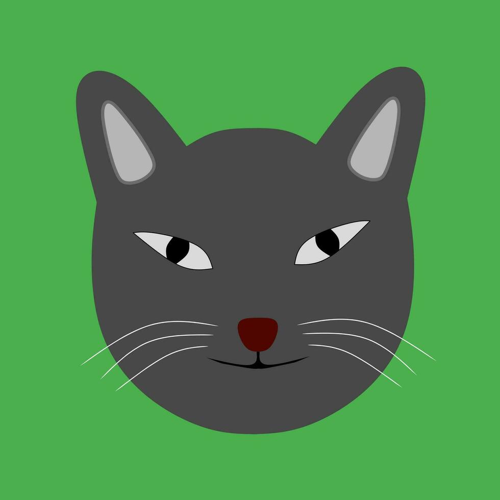 cat head illustration vector