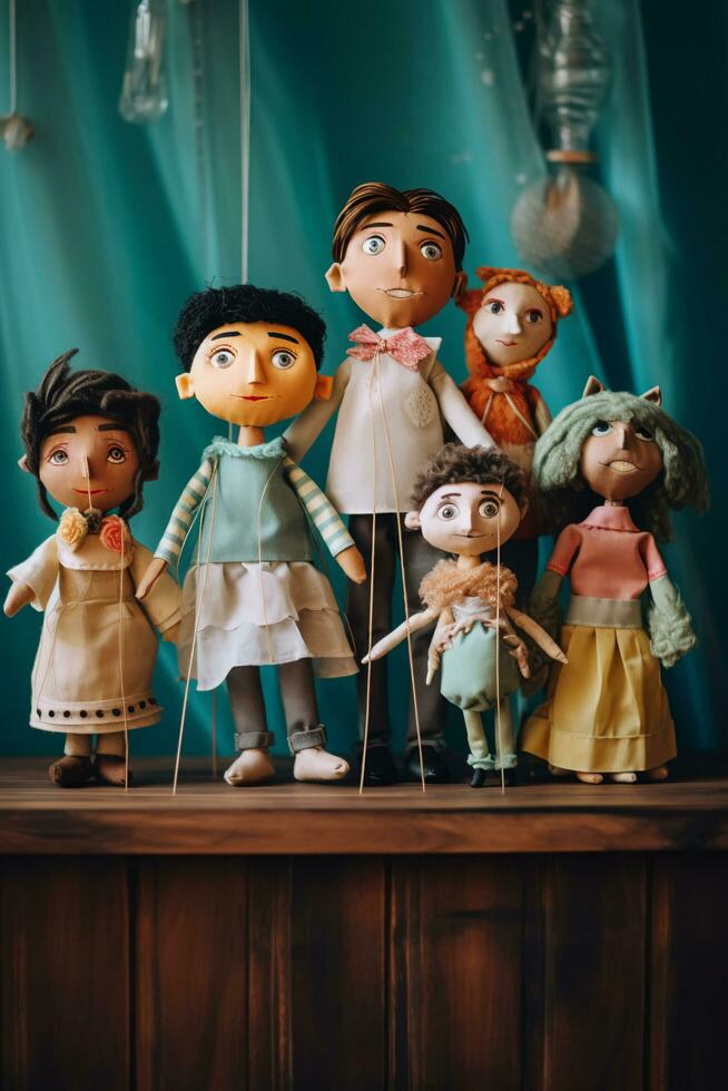 AI generated Crafted Characters Puppets for Enchanting Storytelling photo