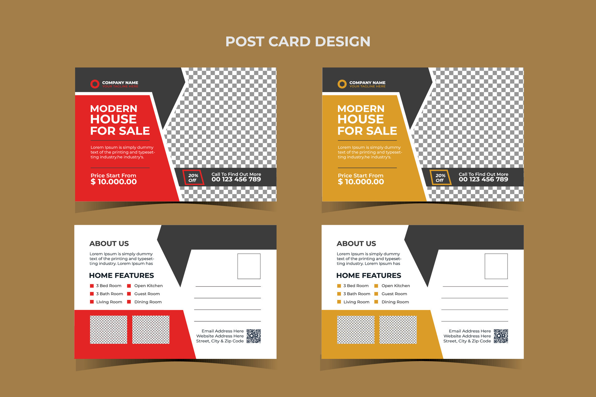 Real Estate Post card Template Design 36089773 Vector Art at Vecteezy Real Estate Post card Template Design 36089773 Vector Art at Vecteezy