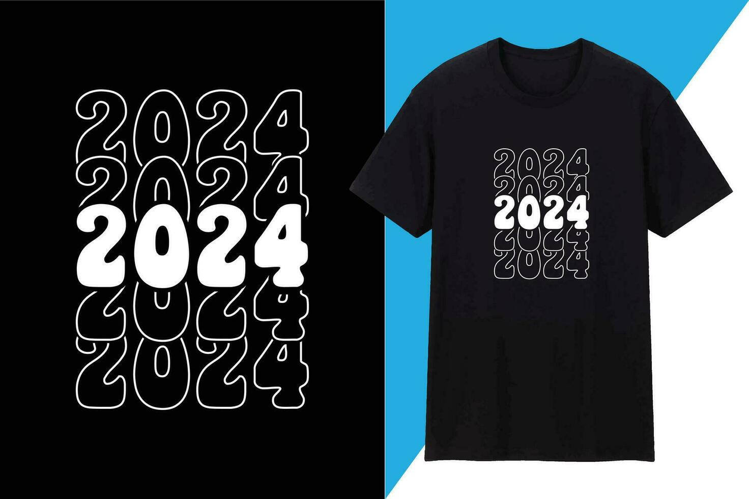 2024 Happy New Year vector