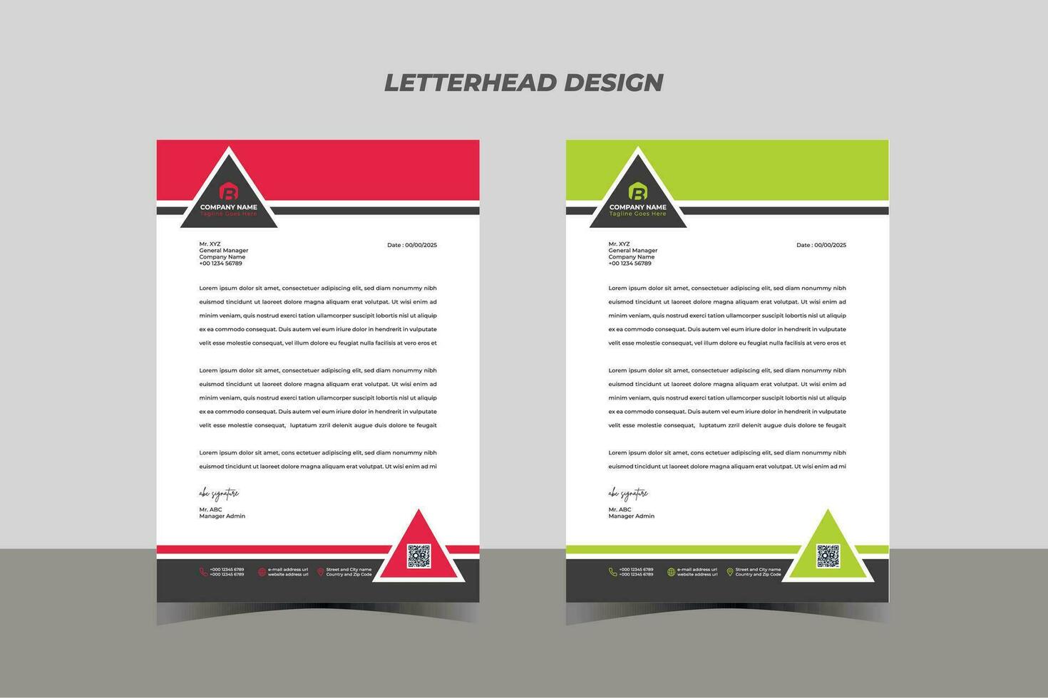 Modern Letterhead Design Business Template vector