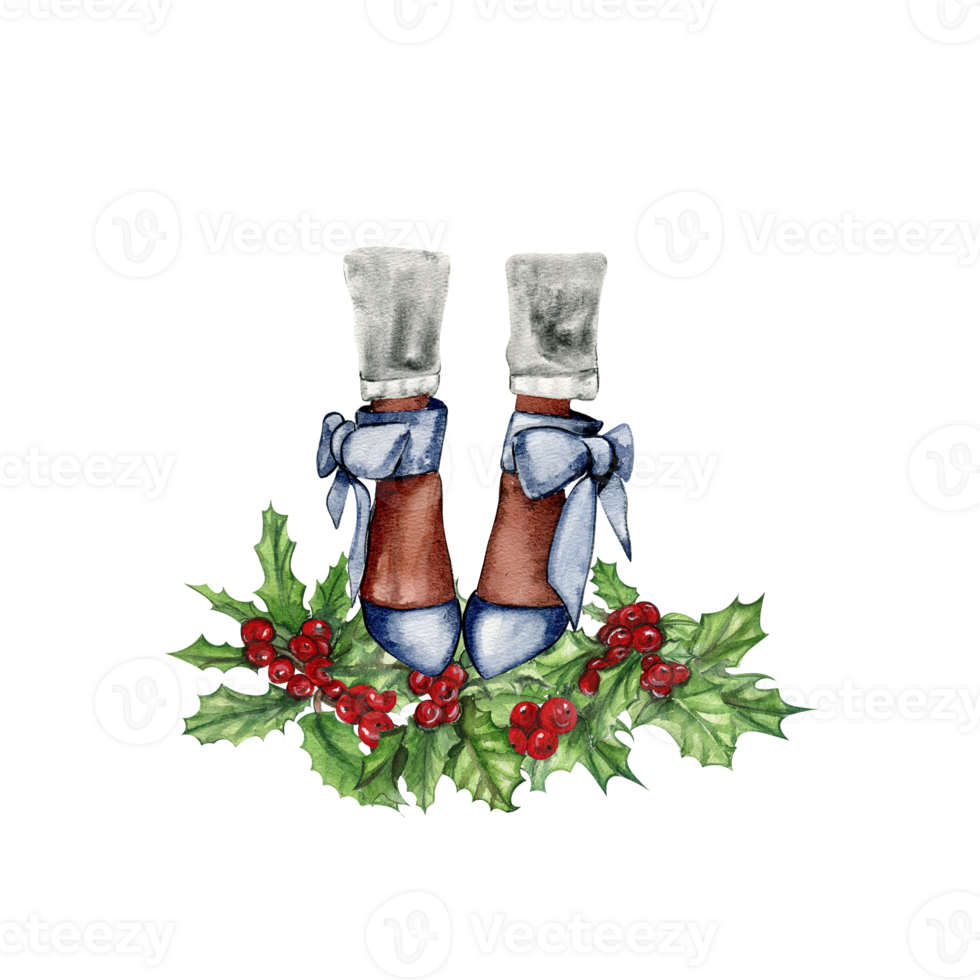 Watercolor fashion legs on high heels illustration. png