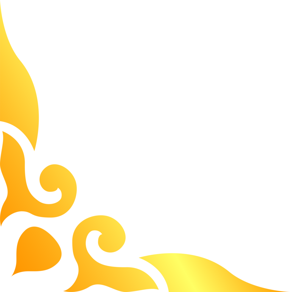 golden china corner pattern border frame design for decoration graphic png