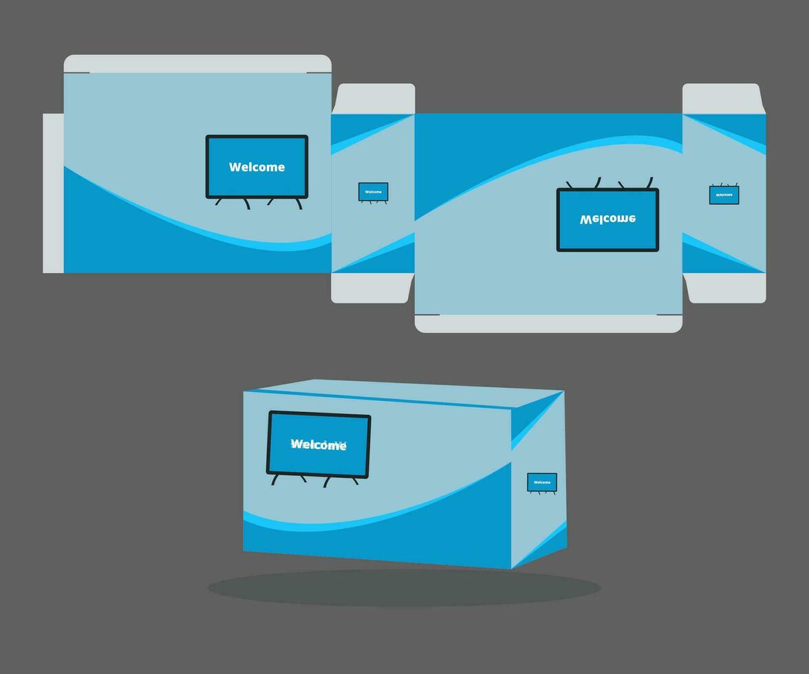 packaging box template vector