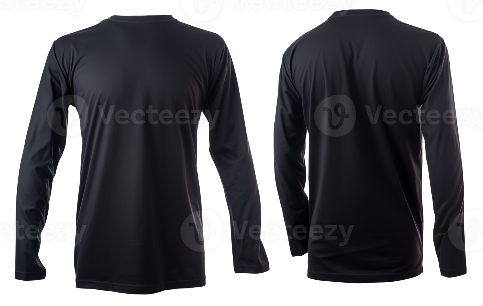 AI generated Crisp Canvas Frontal Elegance of the Isolated Black T-Shirt png