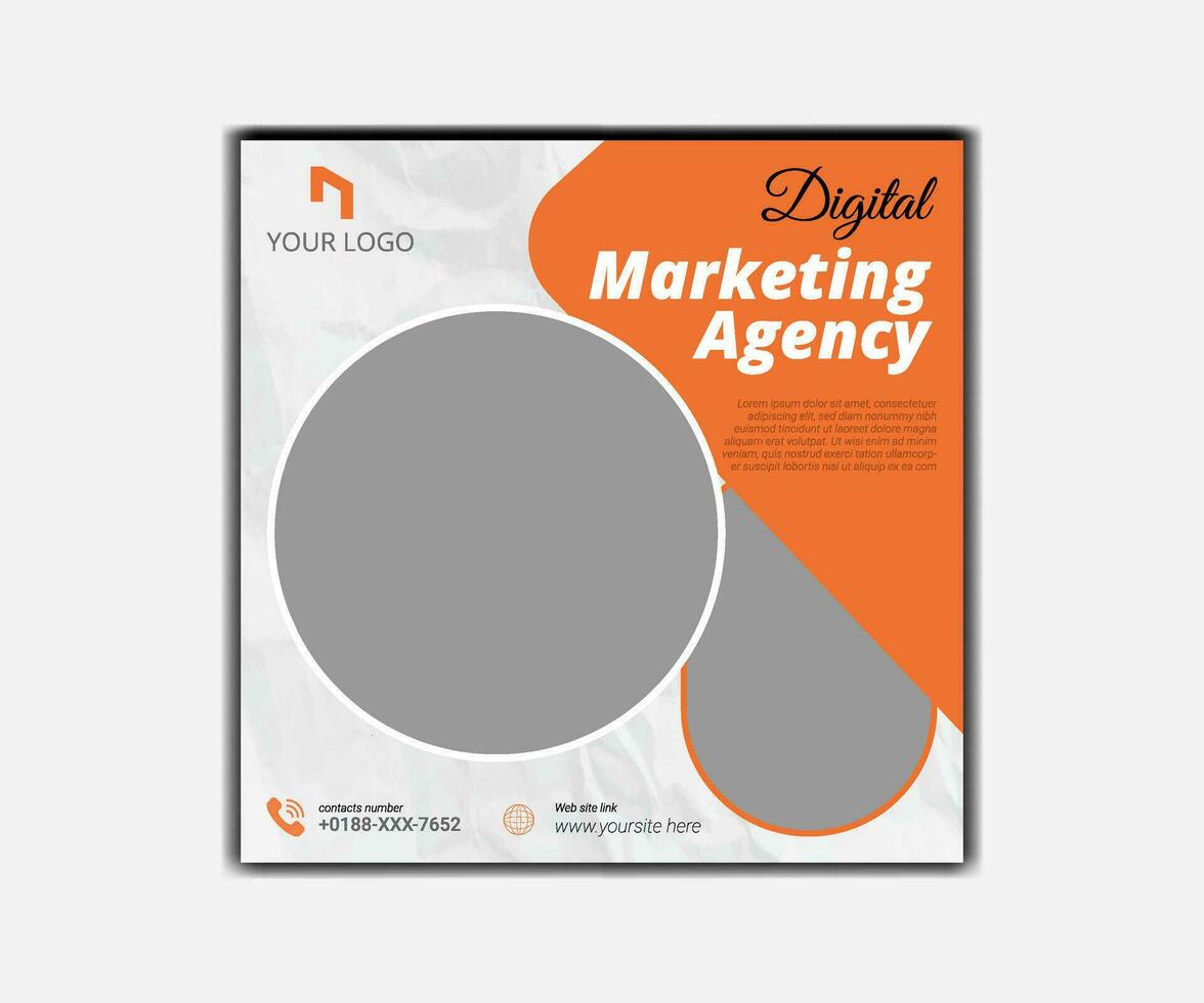 creativo márketing agencia corporativo negocio cuadrado social medios de comunicación enviar bandera vector