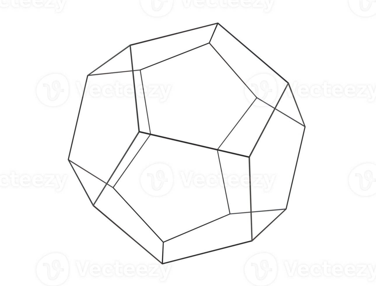 Polygonal mesh wireframe abstract 3d shape png