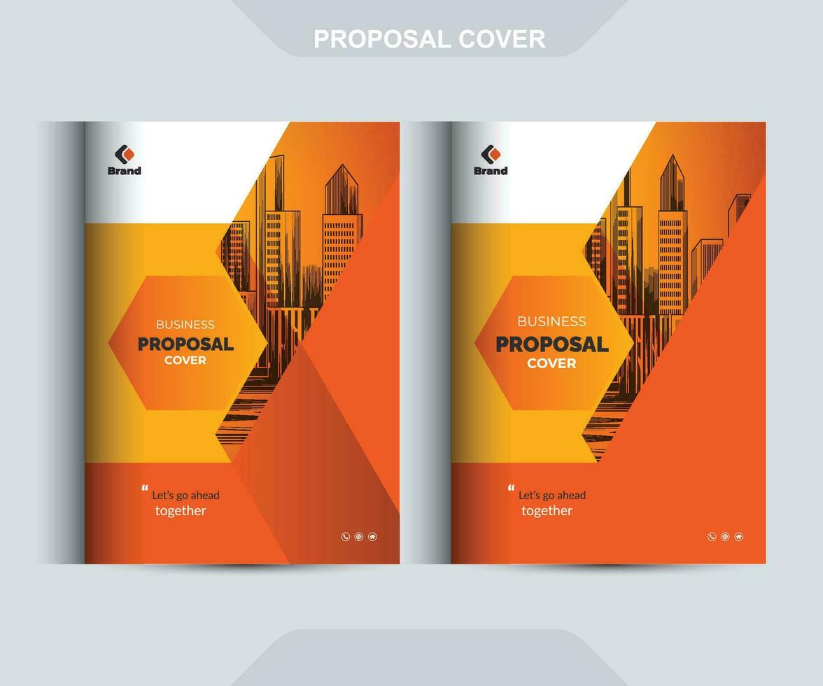 Corporate Business Proposal Catalog Cover Design Template Adept for Multipurpose Projects vector