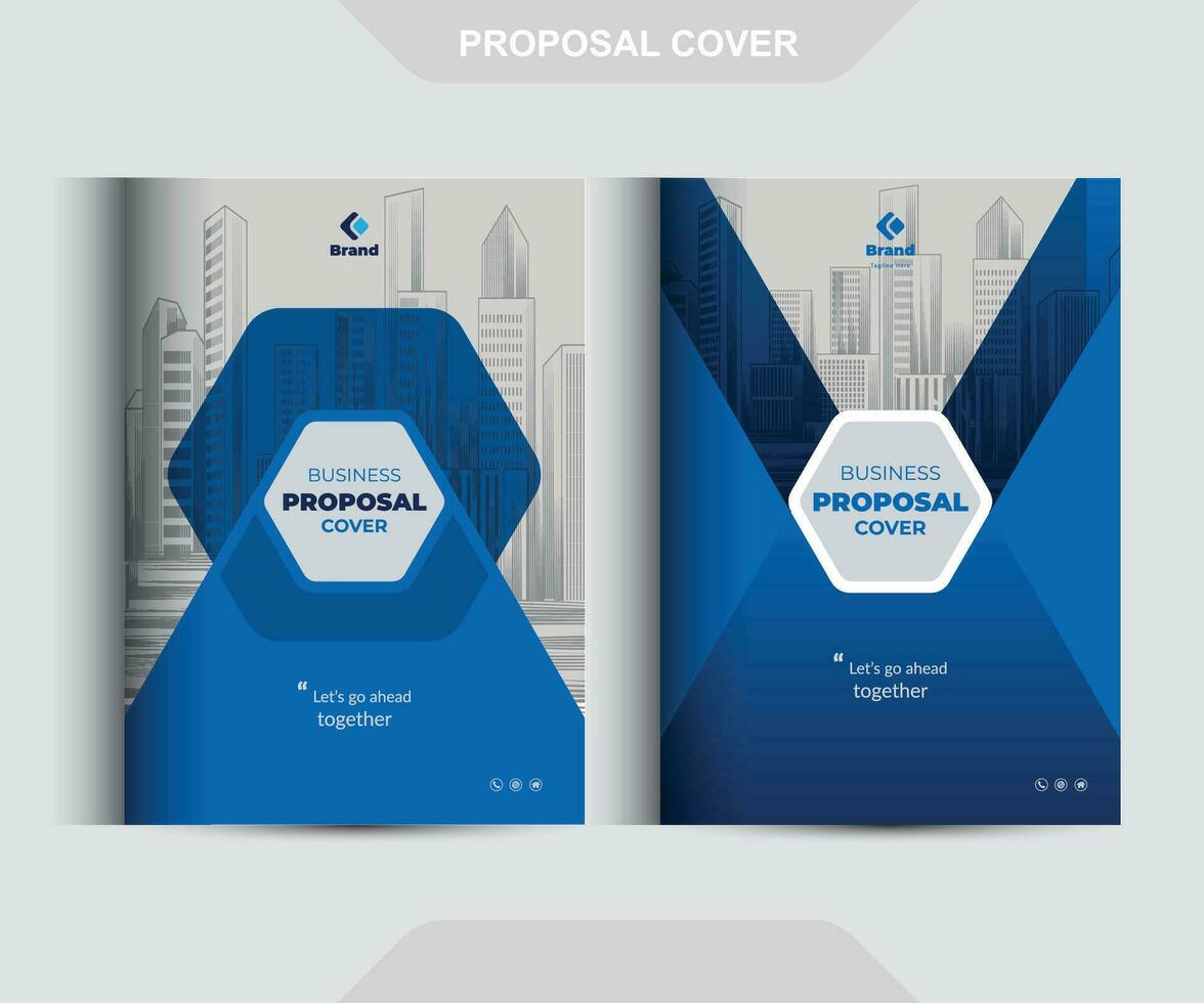 Blue Corporate Business Proposal Catalog Cover Design Template Concepts Adept for Multipurpose Projects vector