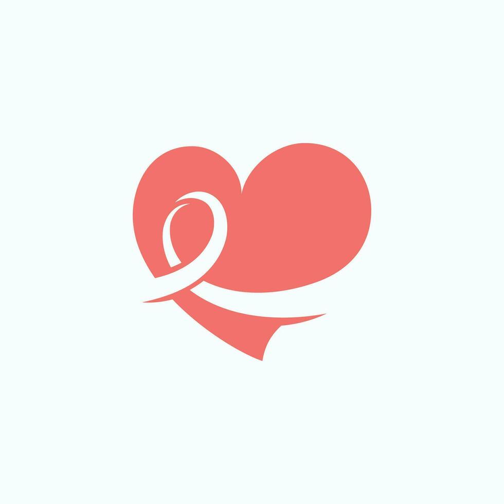 Breast cancer awareness logo design. Illustration icon vector