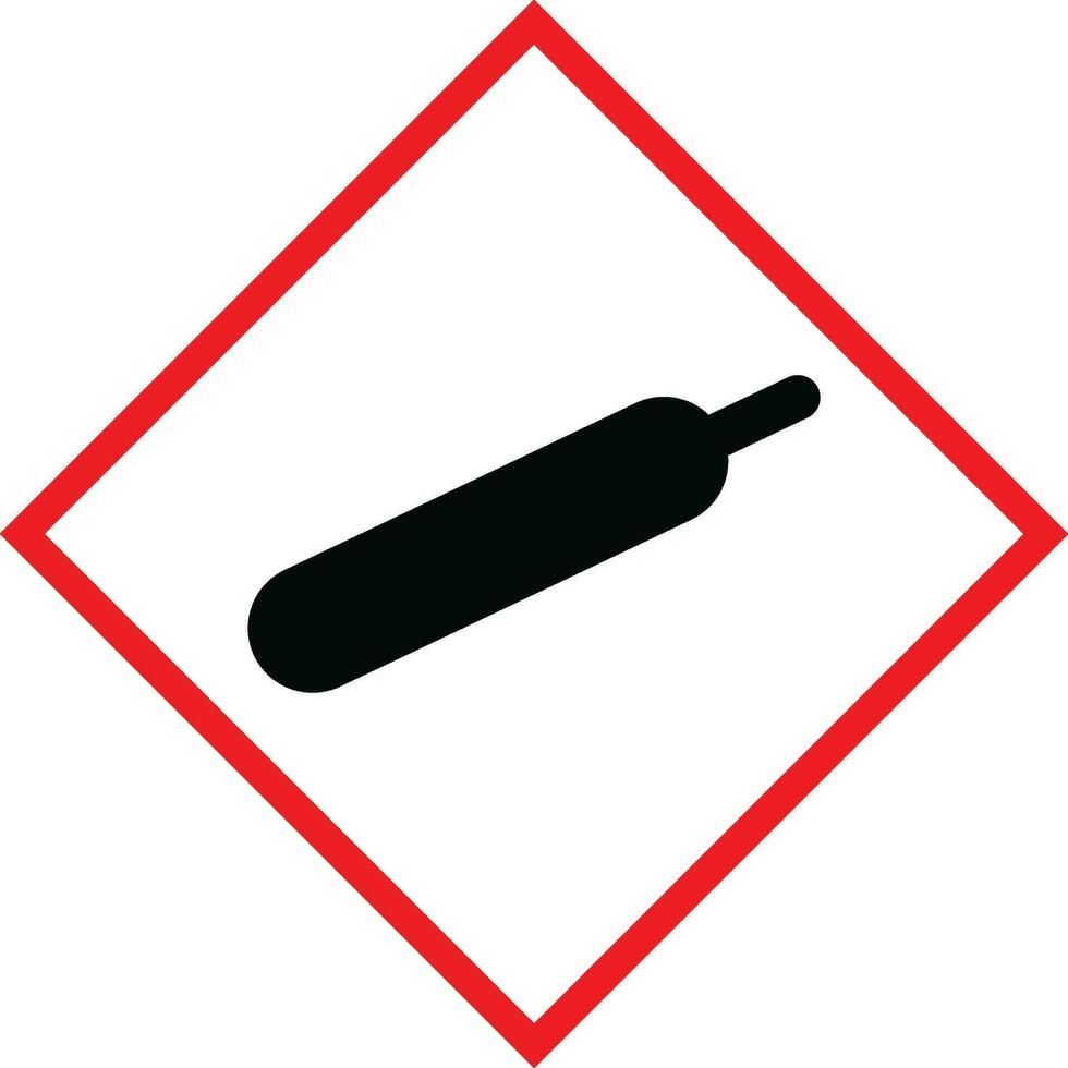 Gases Stored Under Pressure in Gas Cylinder Icon vector