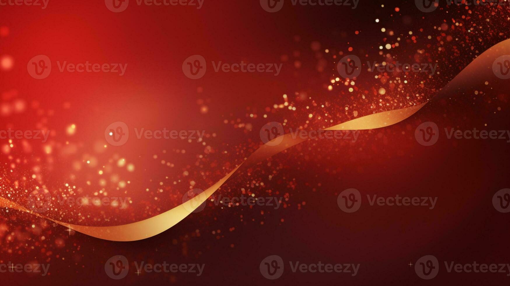 AI generated Red Christmas bokeh background photo