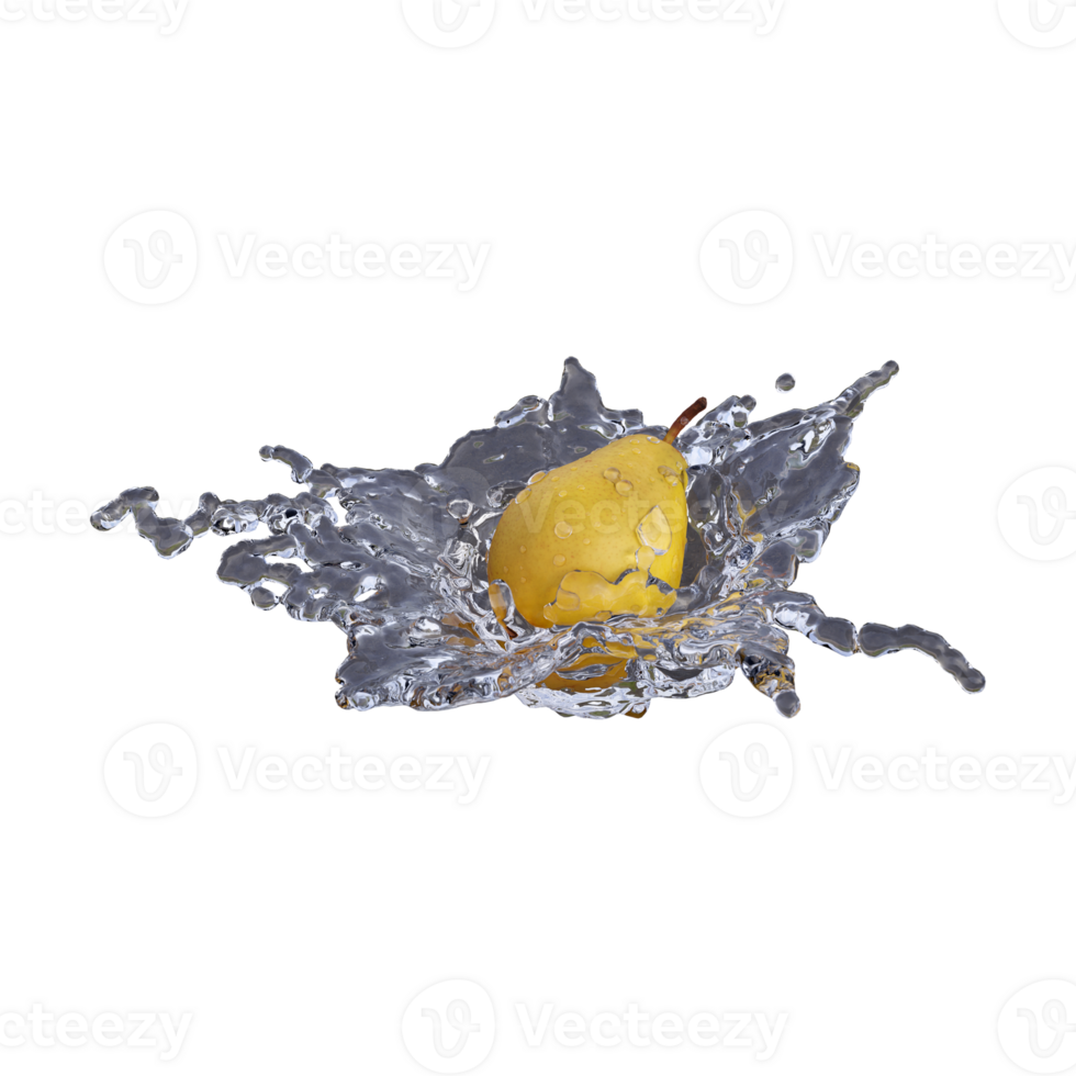 Realistic 3D render of Pear Fruit best for commercial and Design purpose png
