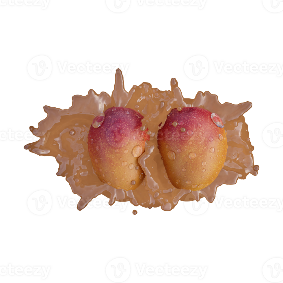 Realistic 3D render of Red Mango Fruit best for commercial and Design