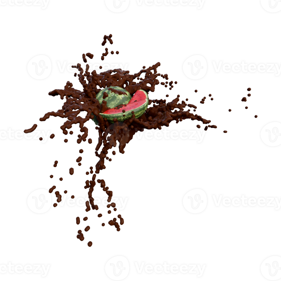 Realistic 3D render of watermelon Fruit best for commercial and Design purpose png