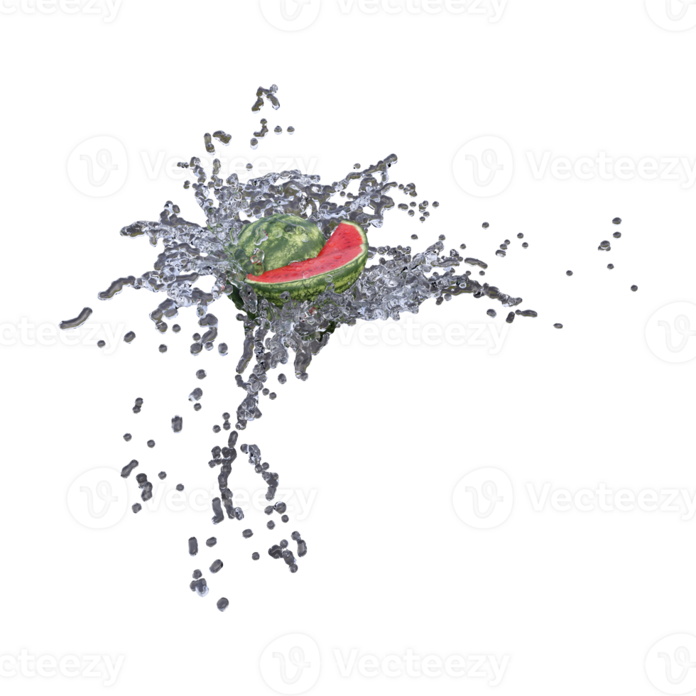 Realistic 3D render of watermelon Fruit best for commercial and Design purpose png