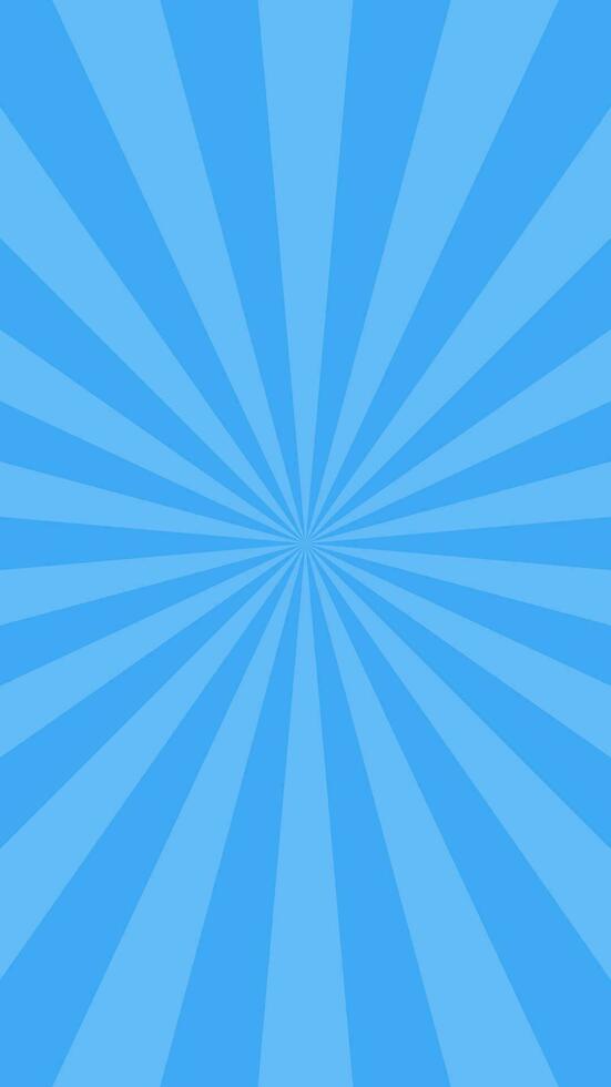 Simple Flat Blue Light Burst Effect Vertical Vector Background