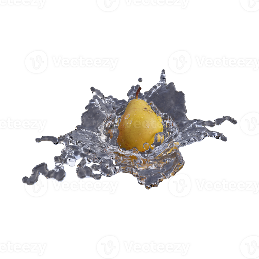 Realistic 3D render of Pear Fruit best for commercial and Design purpose png