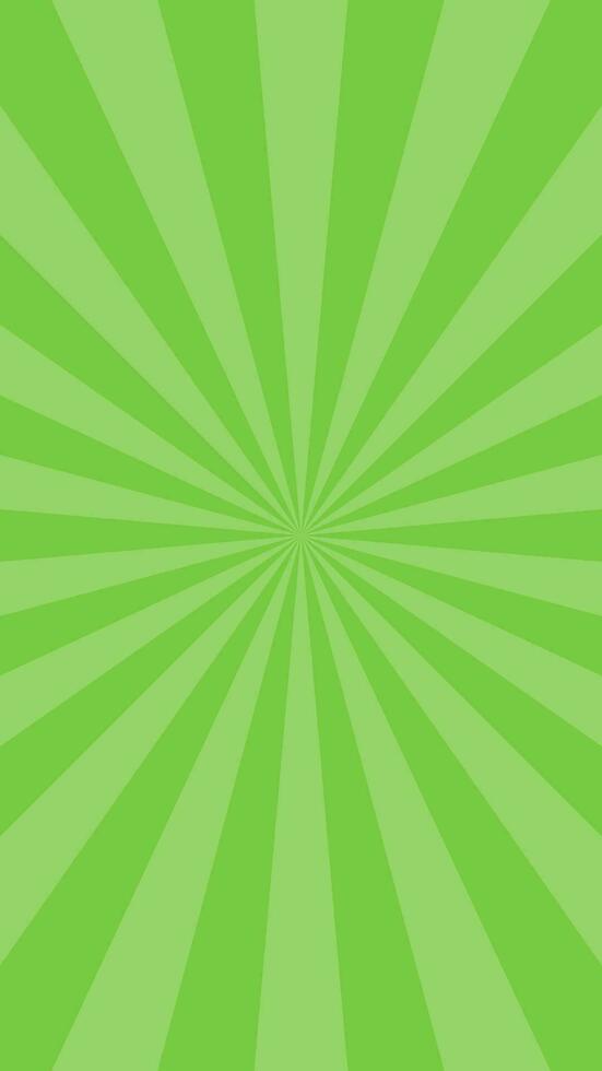 Simple Flat Green Light Burst Effect Vertical Vector Background