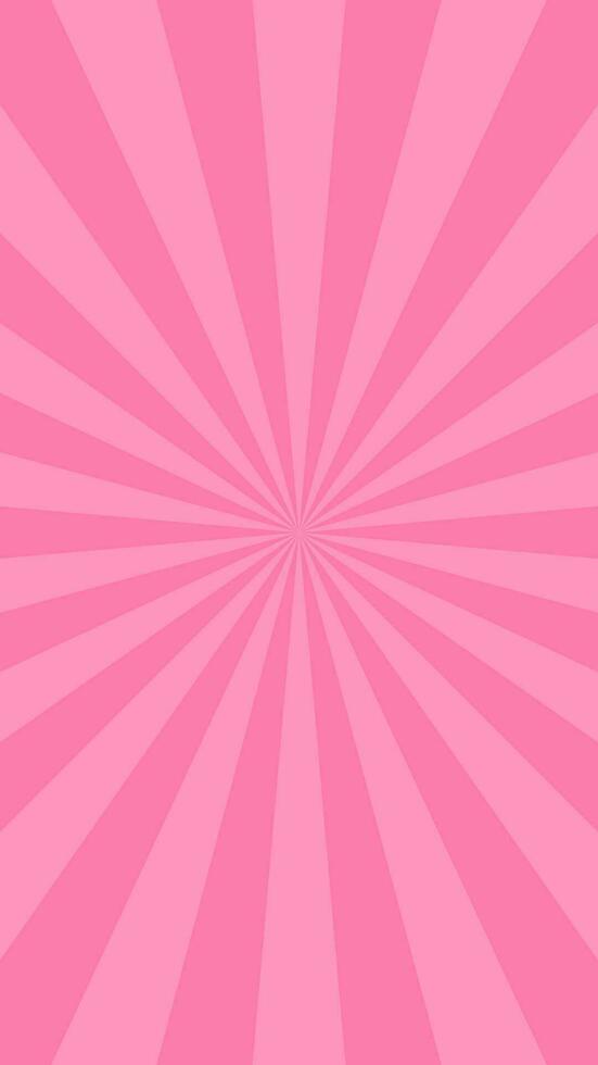 Simple Flat Pink Light Burst Effect Vertical Vector Background