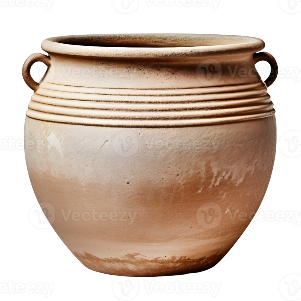 AI generated Old Clay Vase Isolated on Transparent Background png