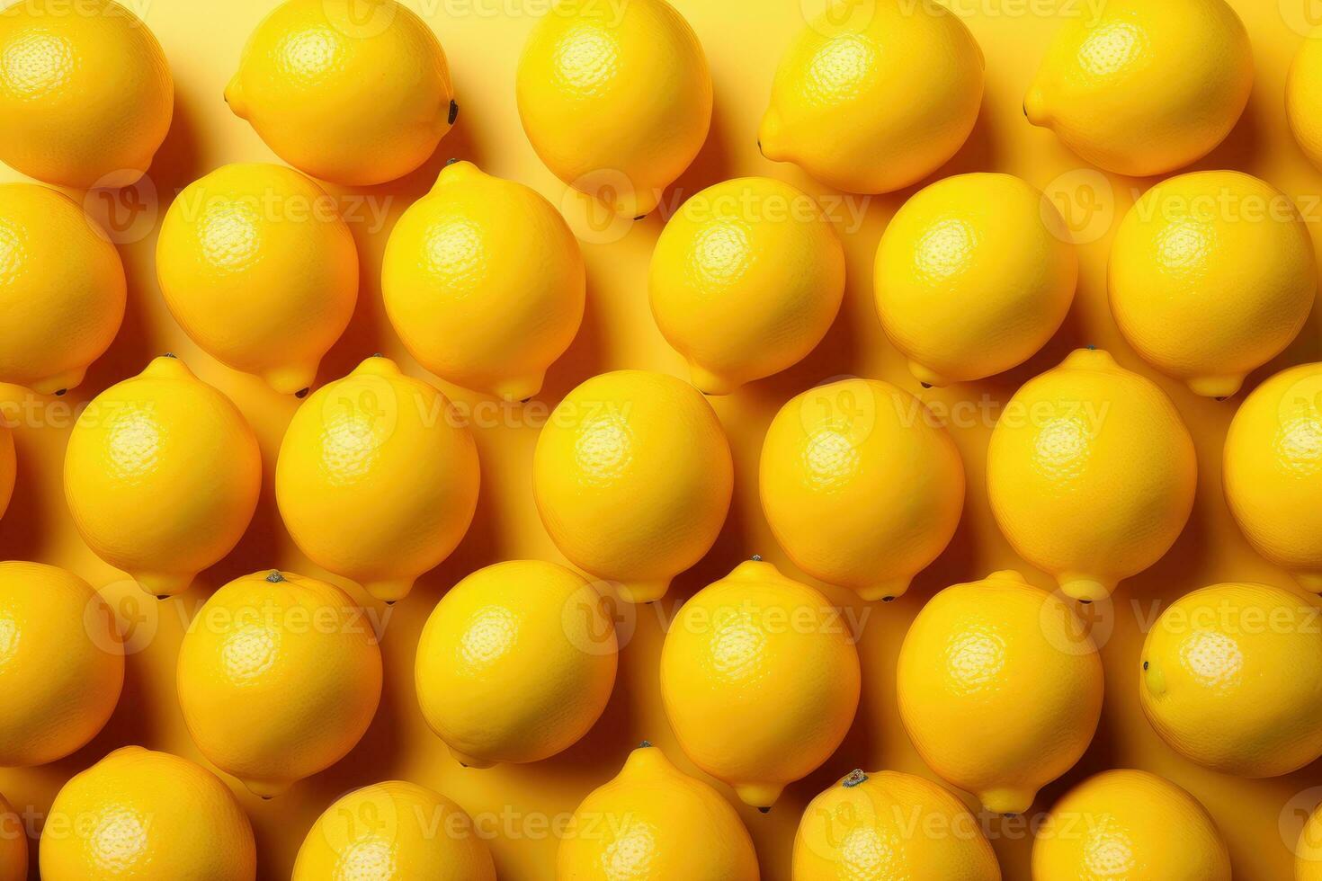 AI generated lemon fruit on isolated kitchen table background professional advertising photography photo