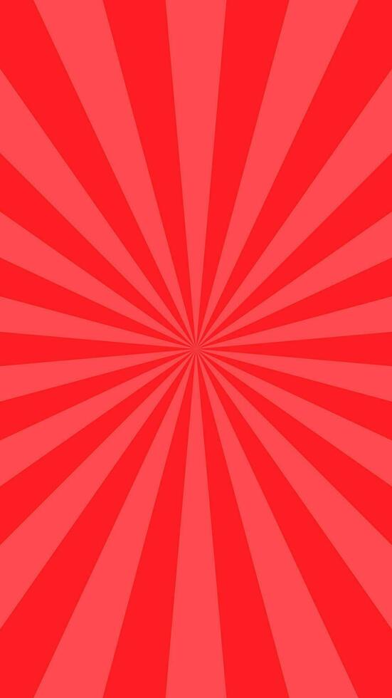 Simple Flat Red Light Burst Effect Vertical Vector Background