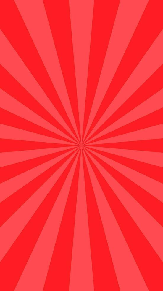 Simple Flat Red Light Burst Effect Vertical Vector Background