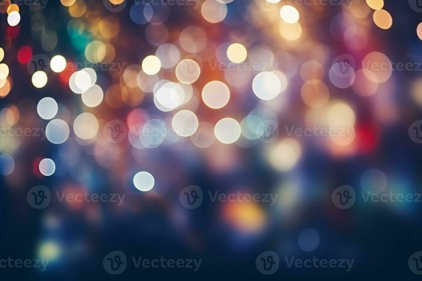 AI generated Colorful Christmas bokeh background photo