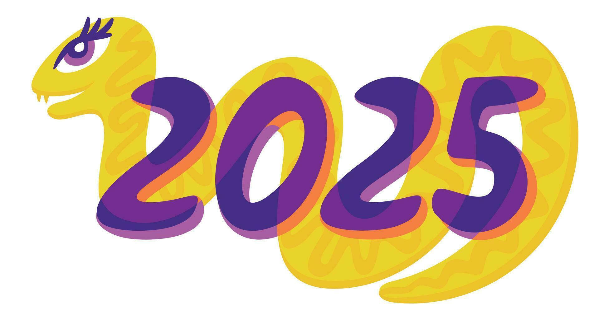 2025. Chinese year of snake. Bright isolated illustration 36091877