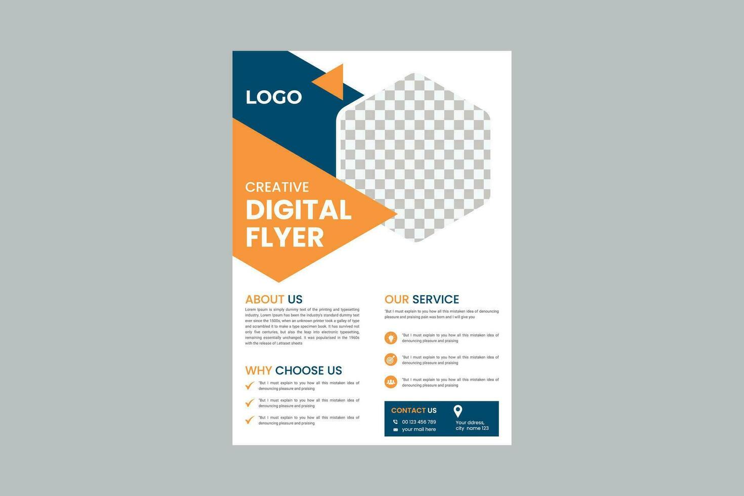 Corporate business, digital marketing agency flyer Brochure design, cover modern layout, annual report, poster, flyer in A4 template vector