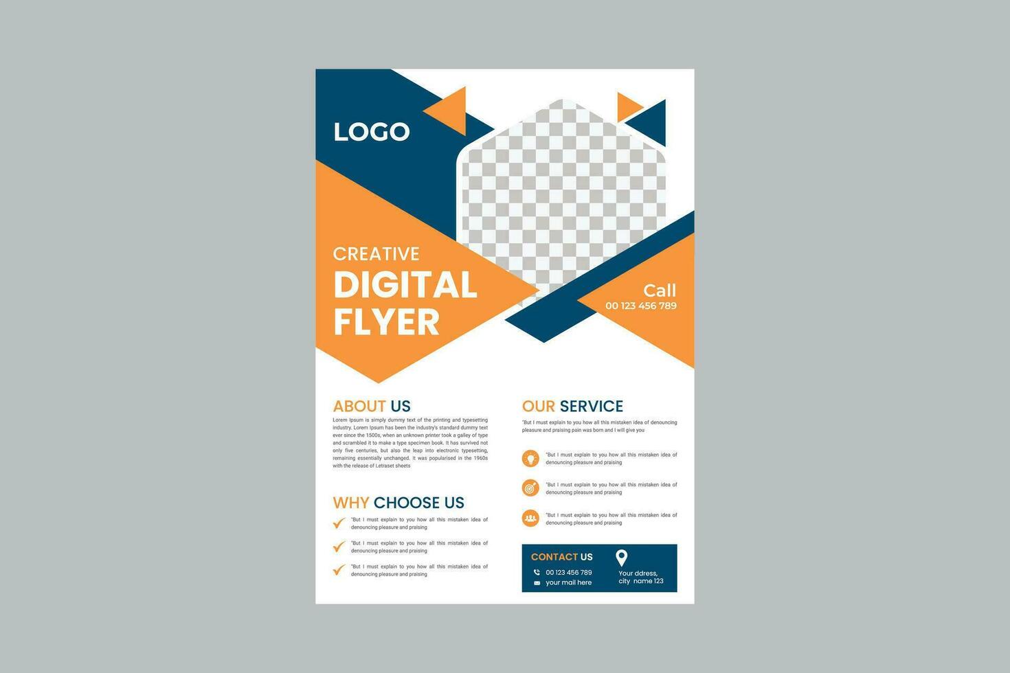 Corporate business, digital marketing agency flyer Brochure design, cover modern layout, annual report, poster, flyer in A4 template vector