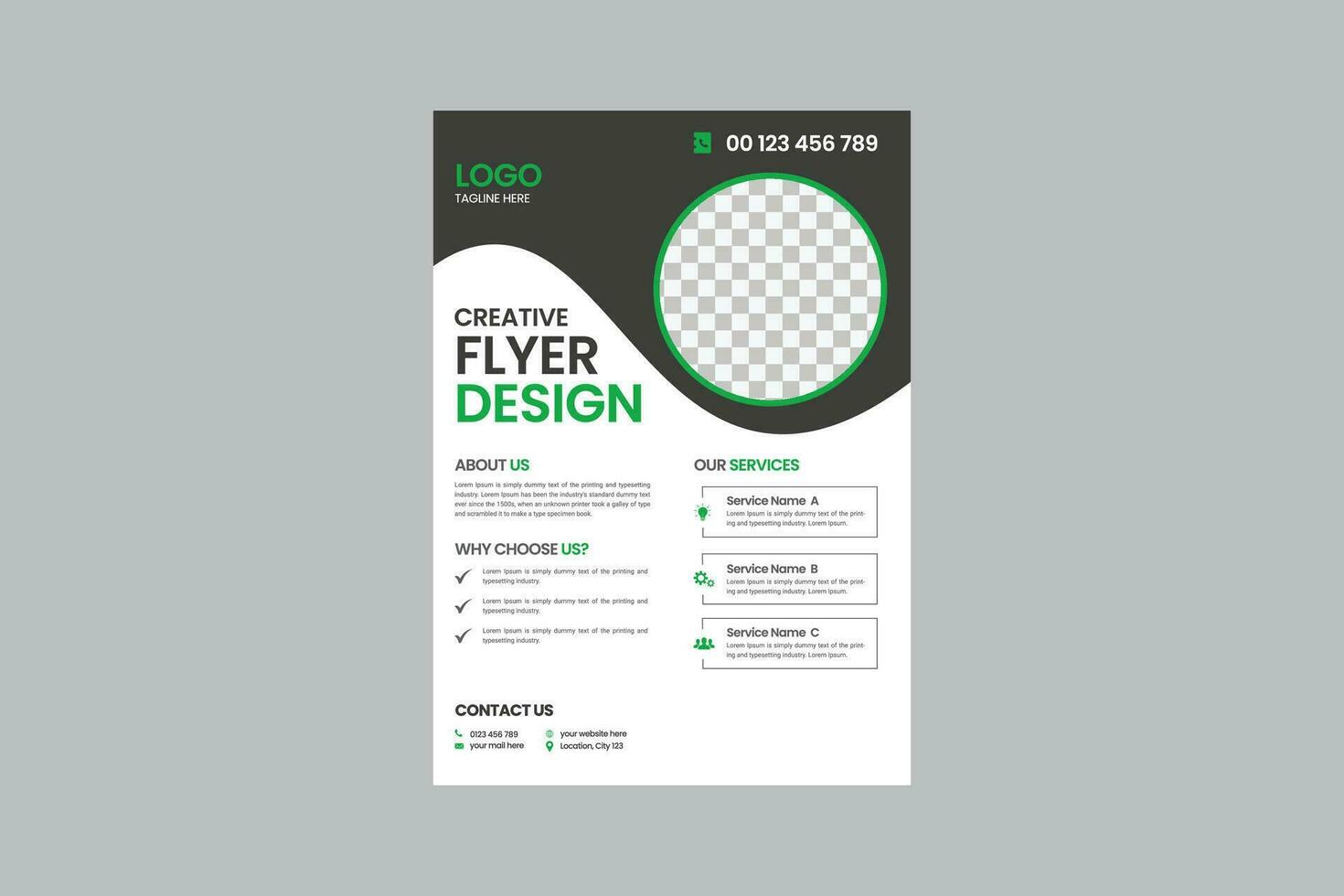 Corporate business flyer, Flyer cover design, Annual report, Corporate presentation, Agency marketing poster, Digital marketing flyer, Business brochure and editable print ready layout template design vector