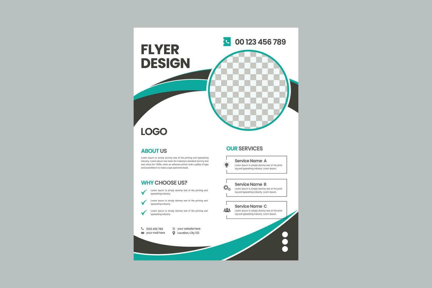 Corporate business flyer, Flyer cover design, Annual report, Corporate presentation, Agency marketing poster, Digital marketing flyer, Business brochure and editable print ready layout template design vector