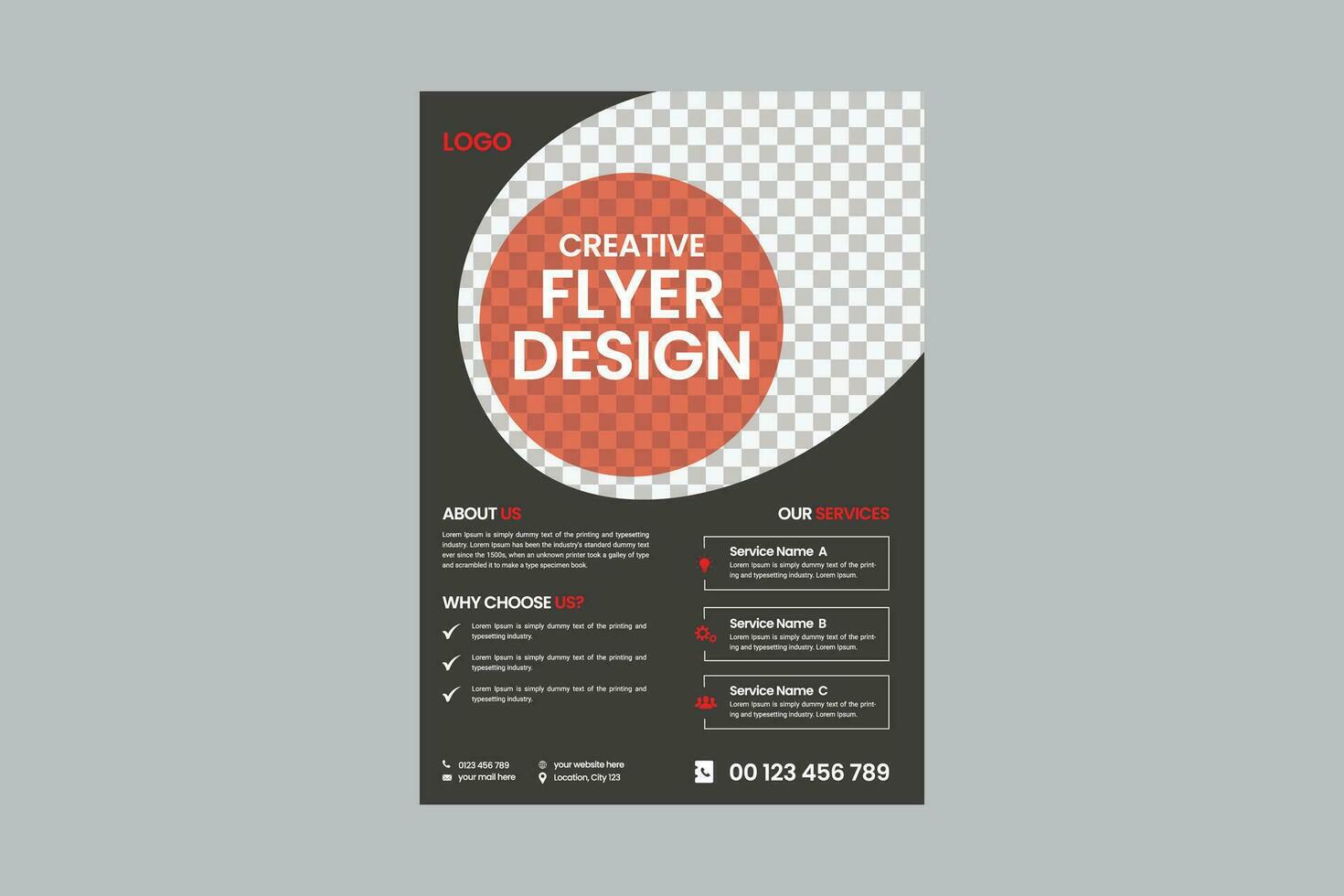 Corporate business flyer, Flyer cover design, Annual report, Corporate presentation, Agency marketing poster, Digital marketing flyer, Business brochure and editable print ready layout template design vector