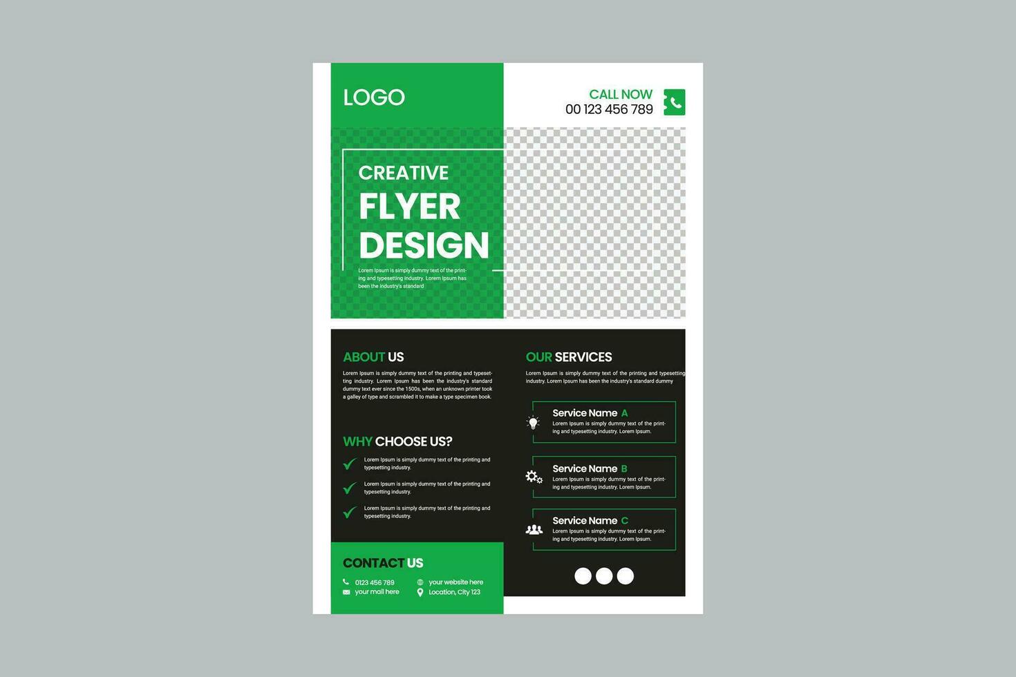 Corporate business flyer, Flyer cover design, Annual report, Corporate presentation, Agency marketing poster, Digital marketing flyer, Business brochure and editable print ready layout template design vector
