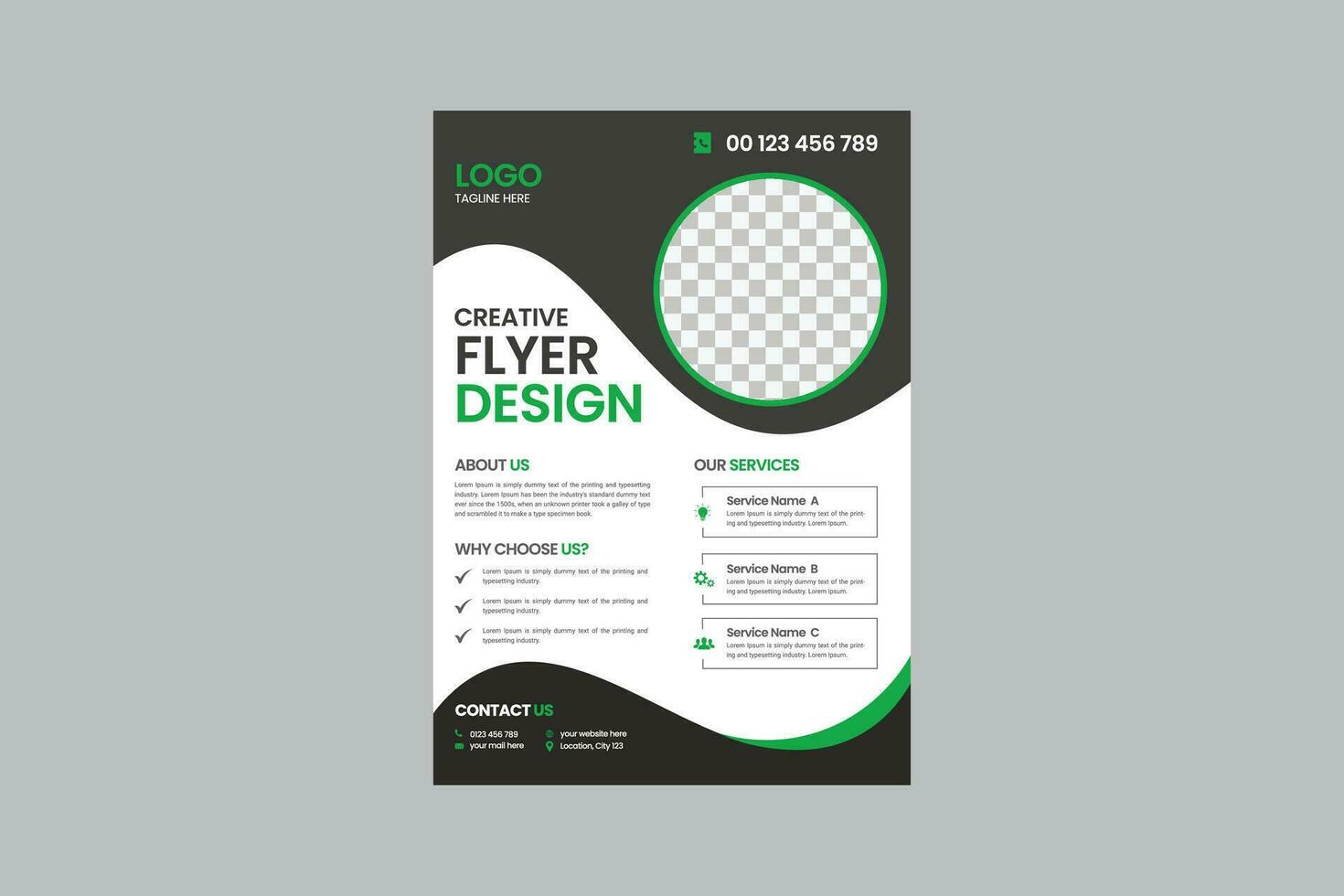 Corporate business flyer, Flyer cover design, Annual report, Corporate presentation, Agency marketing poster, Digital marketing flyer, Business brochure and editable print ready layout template design vector