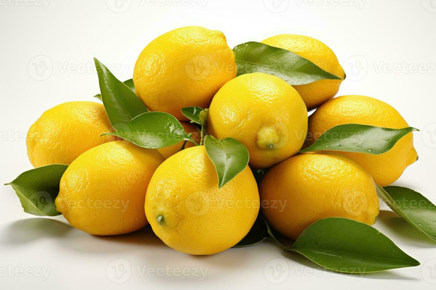 AI generated ripe lemon fruit in the kitchen table professional advertising food photography photo