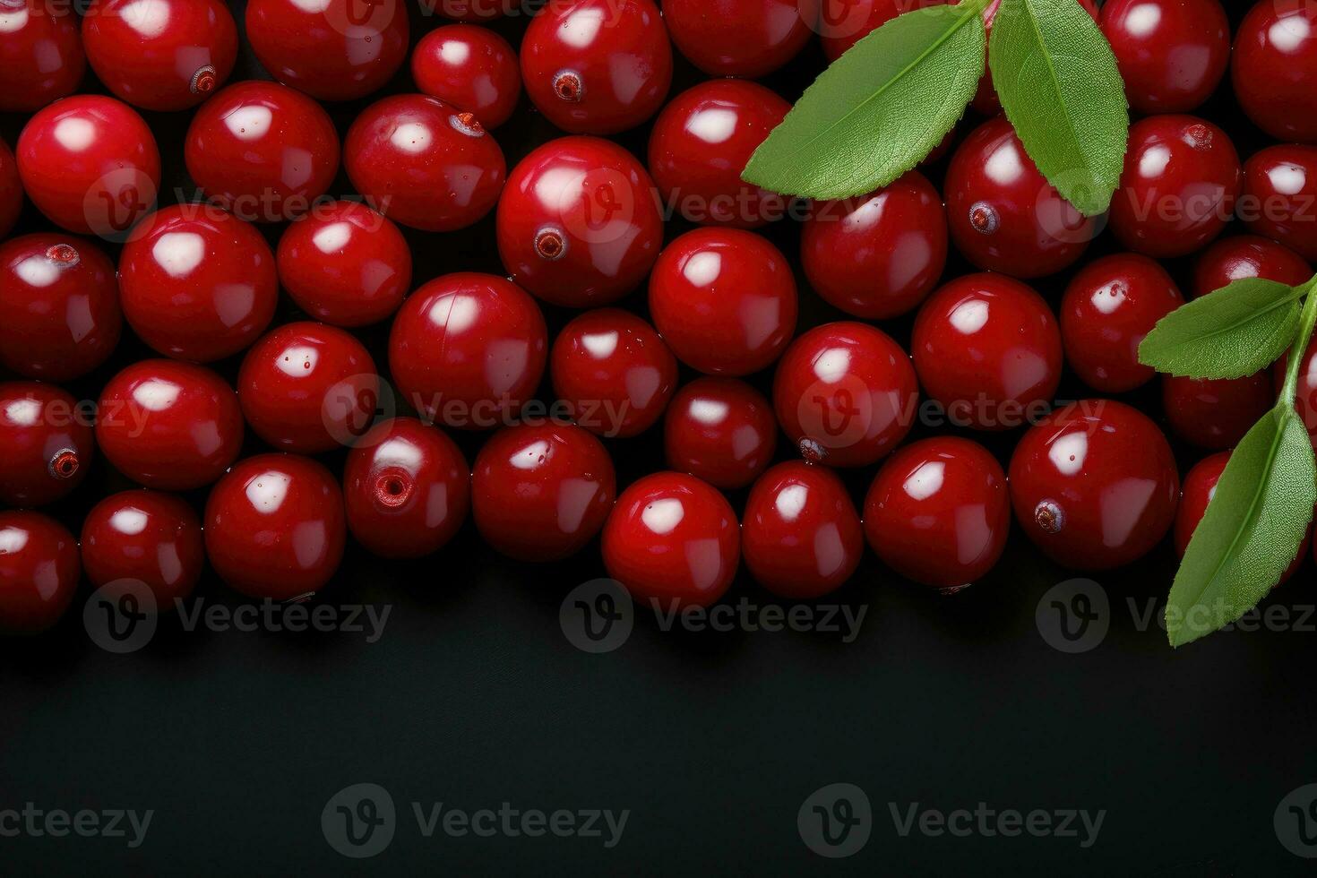 AI generated cranberry isolated kitchen table background professional advertising food photography photo