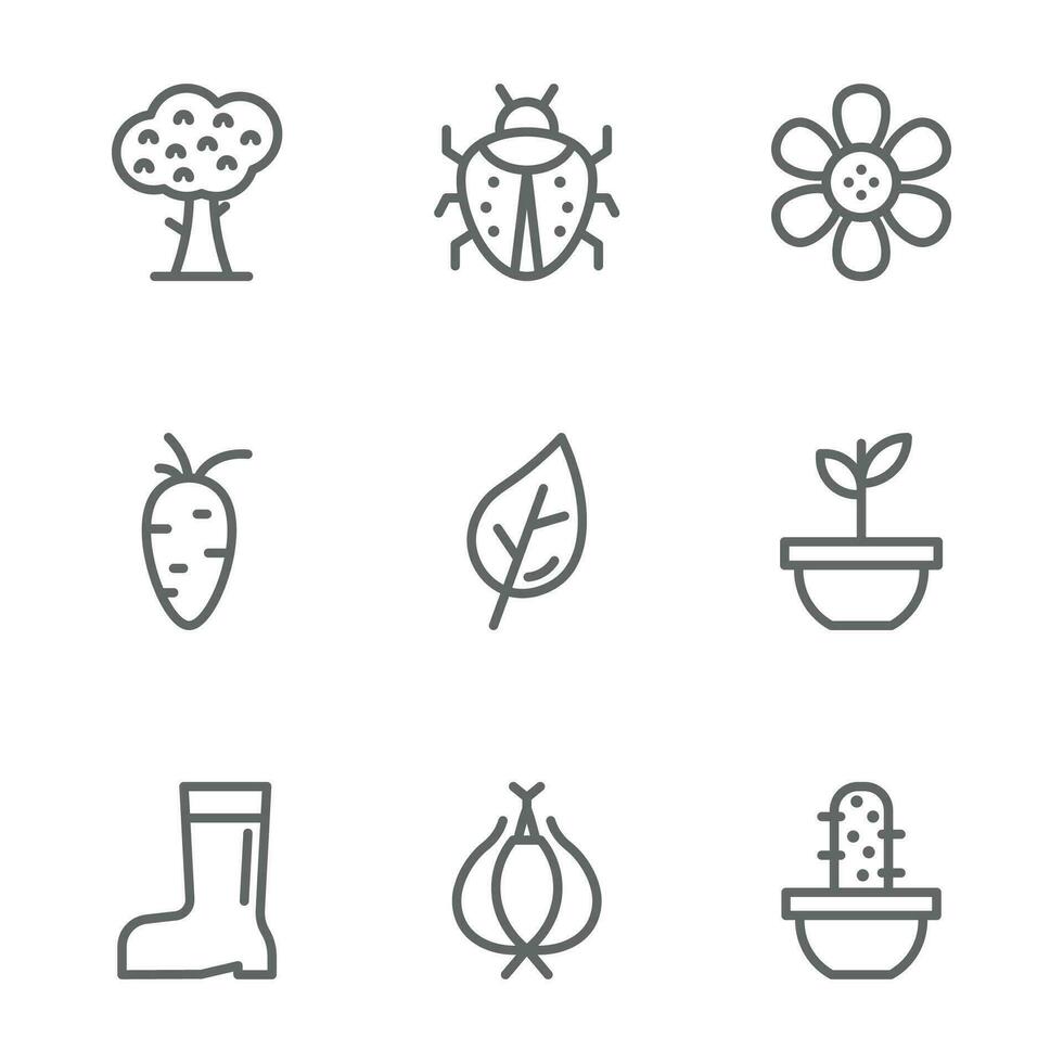 Spring Icon Design Vector Symbol Set