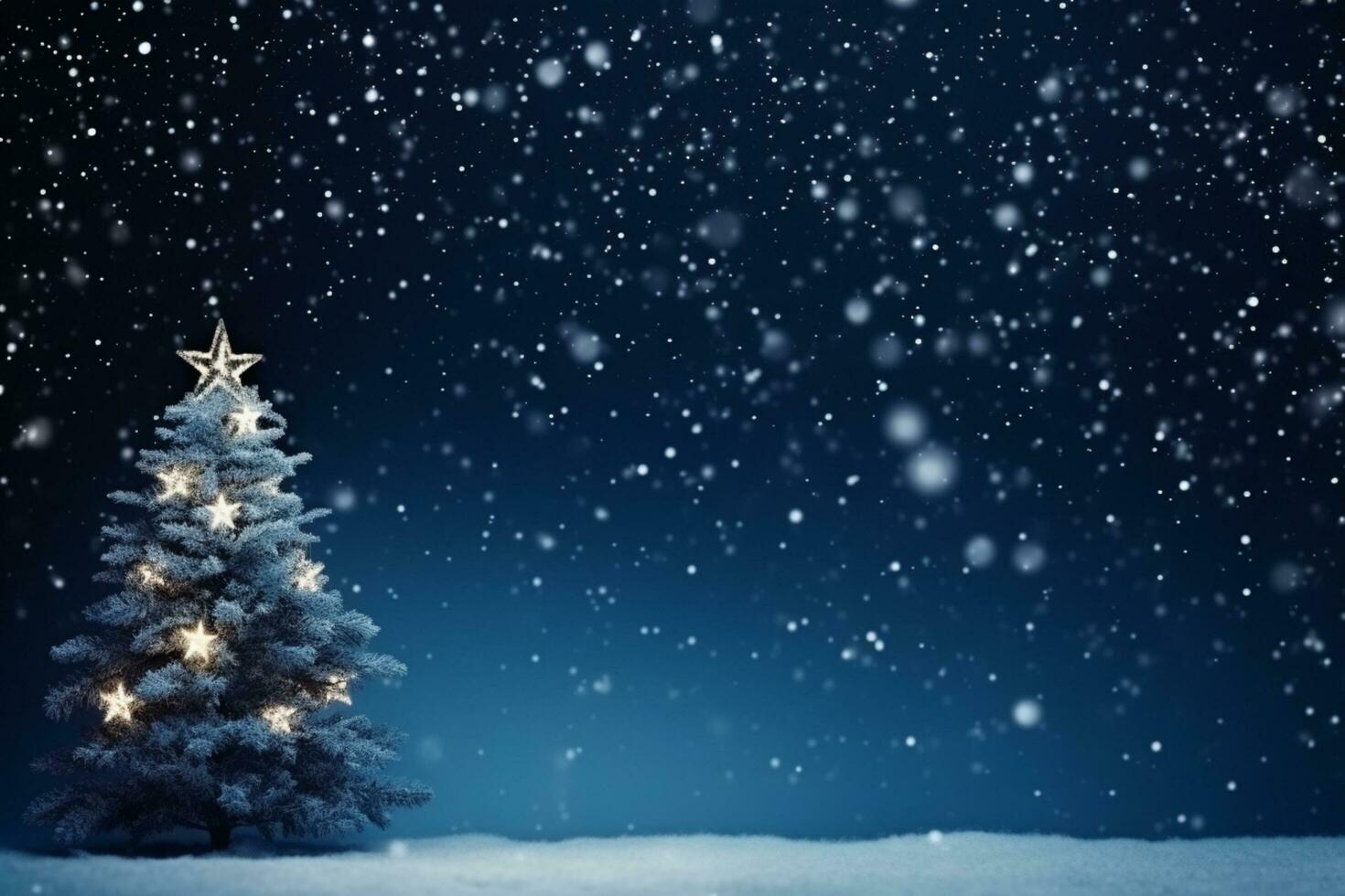 AI generated Christmas tree in paper style on white background photo